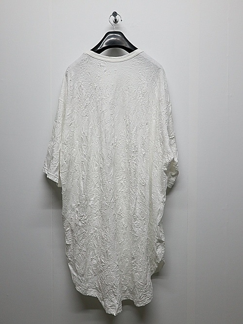 Ground Y�����饦��ɥ磻/COTTON POLYESTER HEM JUMBO SHORT SLEEVED T/WHITE.