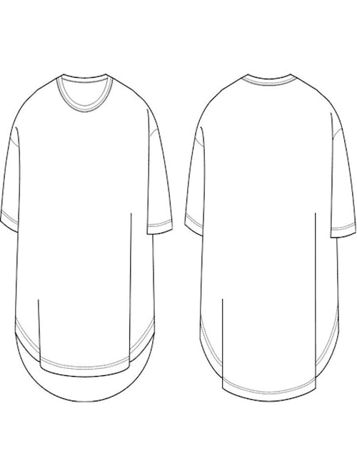 Ground Y�����饦��ɥ磻/COTTON POLYESTER HEM JUMBO SHORT SLEEVED T/WHITE.