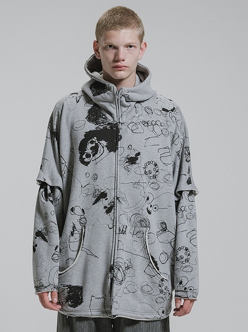 (ͽ����)1��3������ͽ��/nude:masahiko maruyama ���̡���:�ޥ��ҥ��ޥ���/΢�Ӵ����ץ��ȥ����С�������ZIP UP�ѡ�����µ��곰����ǽ��/Grey