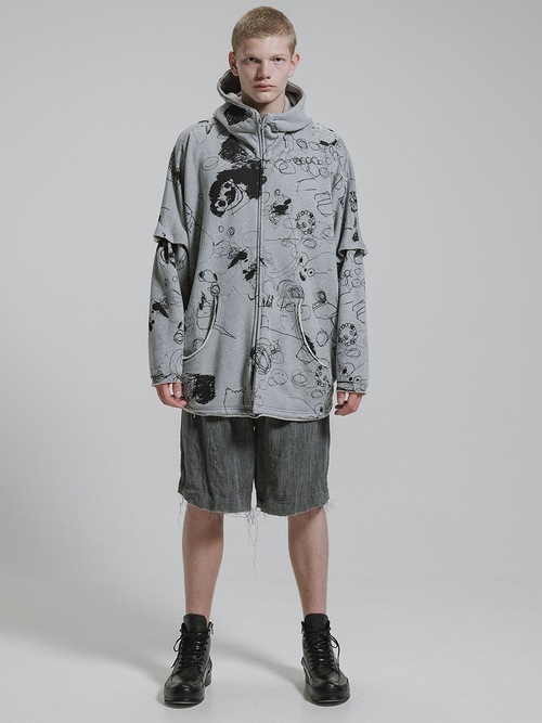 (ͽ����)1��3������ͽ��/nude:masahiko maruyama ���̡���:�ޥ��ҥ��ޥ���/΢�Ӵ����ץ��ȥ����С�������ZIP UP�ѡ�����µ��곰����ǽ��/Grey