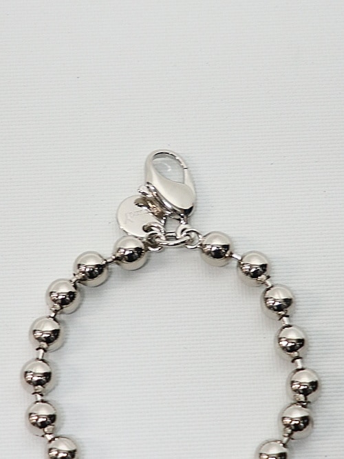 Ground Y�����饦��ɥ磻/BRASS BALL CHAIN BRACELET/SILVER