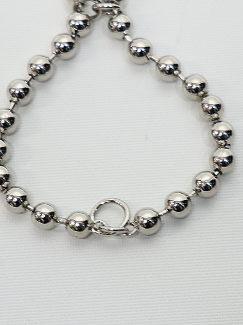 Ground Y�����饦��ɥ磻/BRASS BALL CHAIN BRACELET/SILVER