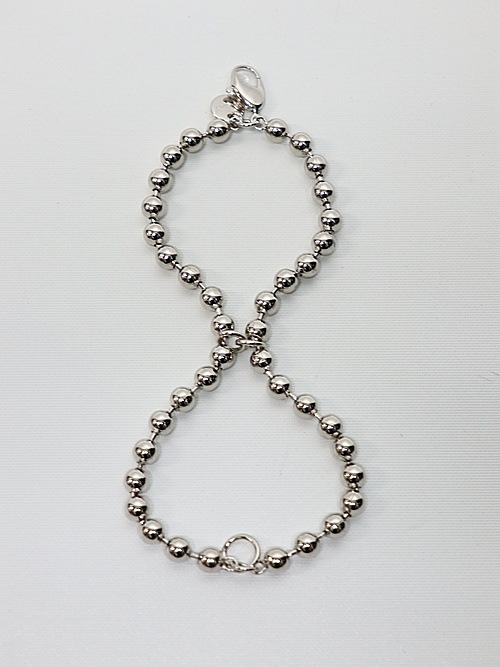 Ground Y�����饦��ɥ磻/BRASS BALL CHAIN BRACELET/SILVER