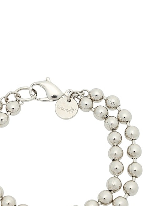 Ground Y�����饦��ɥ磻/BRASS BALL CHAIN BRACELET/SILVER