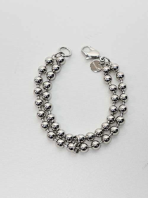Ground Y�����饦��ɥ磻/BRASS BALL CHAIN BRACELET/SILVER