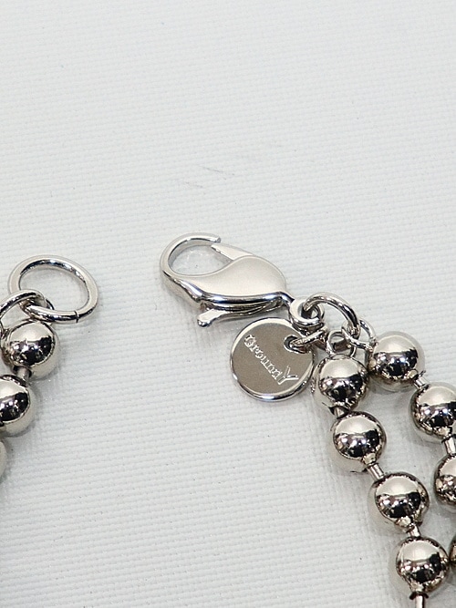 Ground Y�����饦��ɥ磻/BRASS BALL CHAIN BRACELET/SILVER