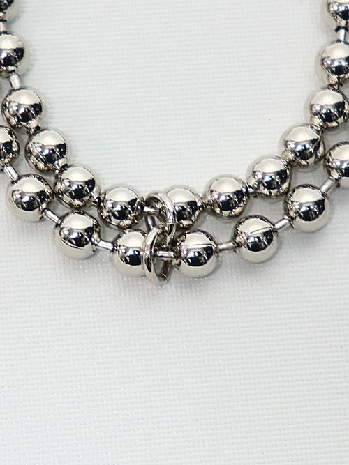 Ground Y�����饦��ɥ磻/BRASS BALL CHAIN BRACELET/SILVER
