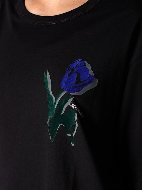 Ground Y�����饦��ɥ磻/26/- JERSEY TULIP T-SHIRT/BLACK