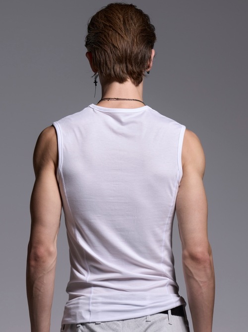 (ͽ���ʡ�3��4������ͽ��/kiryuyrik������奦����奦/BEATENJIKU Henry Neck Tank Top/White