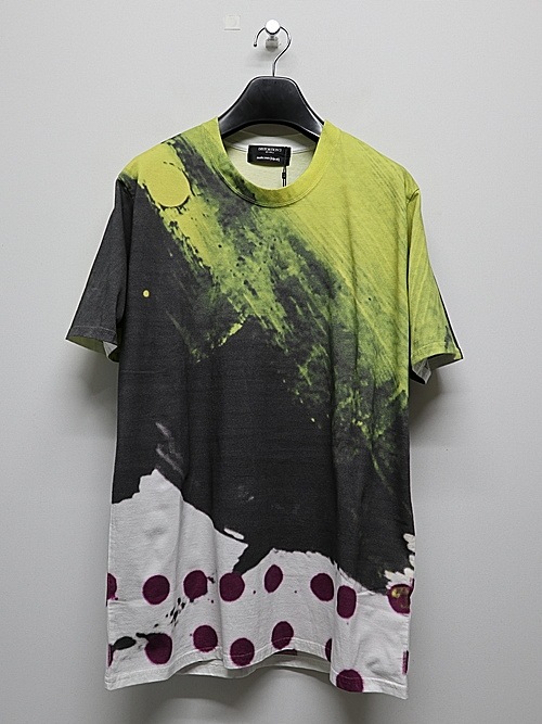 �㴰���nude:masahiko maruyama ���̡���:�ޥ��ҥ��ޥ���/30 Cotton Jersey INKJET PRINT T SHIRT/Yellow-Black Paint