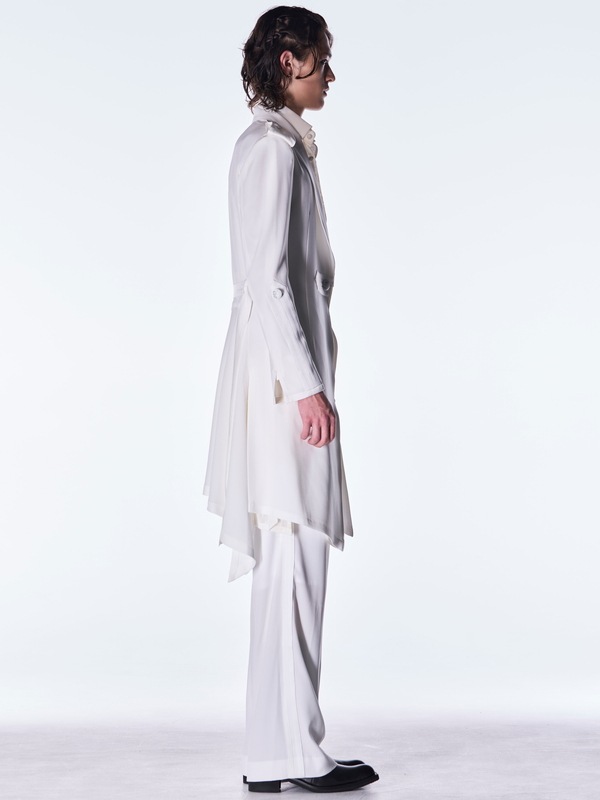 (ͽ���ʡ�8������9������ͽ��/kiryuyrik������奦����奦/Back Satin Wide Slacks/White