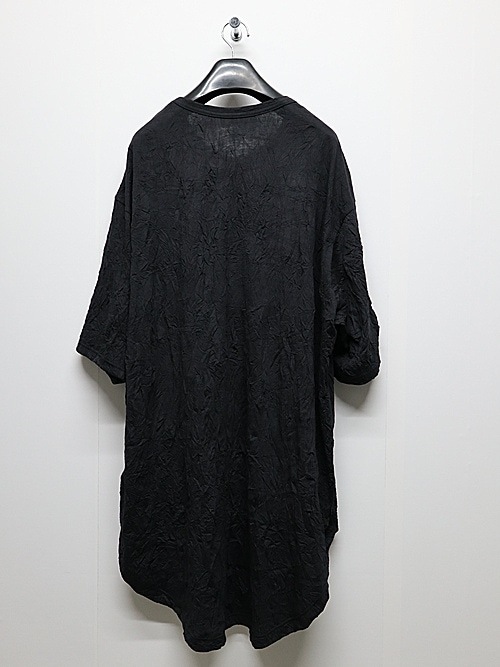 Ground Y�����饦��ɥ磻/COTTON POLYESTER HEM JUMBO SHORT SLEEVED T/BLACK.