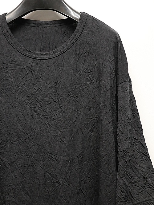 Ground Y�����饦��ɥ磻/COTTON POLYESTER HEM JUMBO SHORT SLEEVED T/BLACK.