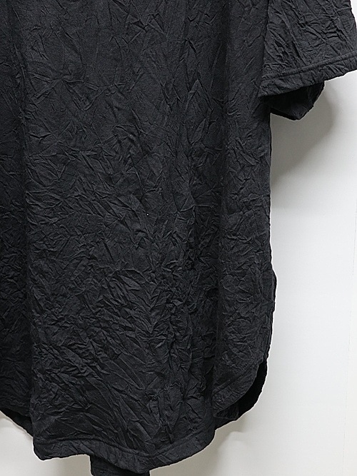 Ground Y�����饦��ɥ磻/COTTON POLYESTER HEM JUMBO SHORT SLEEVED T/BLACK.