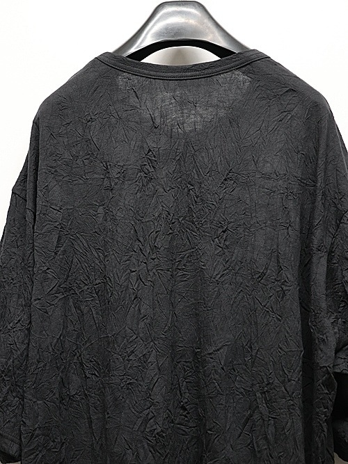 Ground Y�����饦��ɥ磻/COTTON POLYESTER HEM JUMBO SHORT SLEEVED T/BLACK.