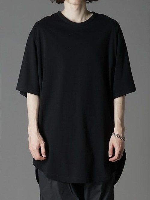 Ground Y�����饦��ɥ磻/COTTON POLYESTER HEM JUMBO SHORT SLEEVED T/BLACK.