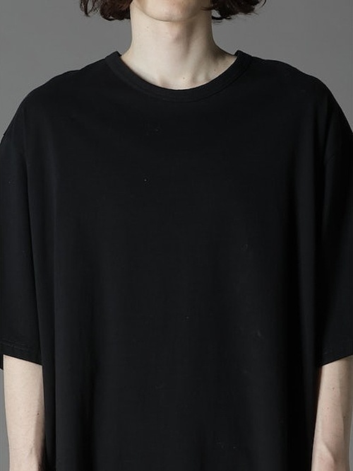 Ground Y�����饦��ɥ磻/COTTON POLYESTER HEM JUMBO SHORT SLEEVED T/BLACK.