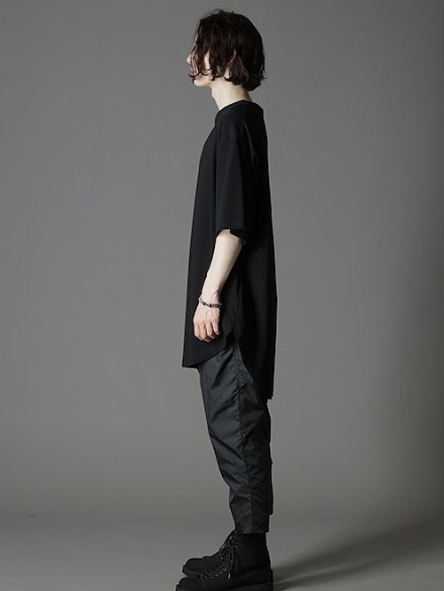 Ground Y�����饦��ɥ磻/COTTON POLYESTER HEM JUMBO SHORT SLEEVED T/BLACK.