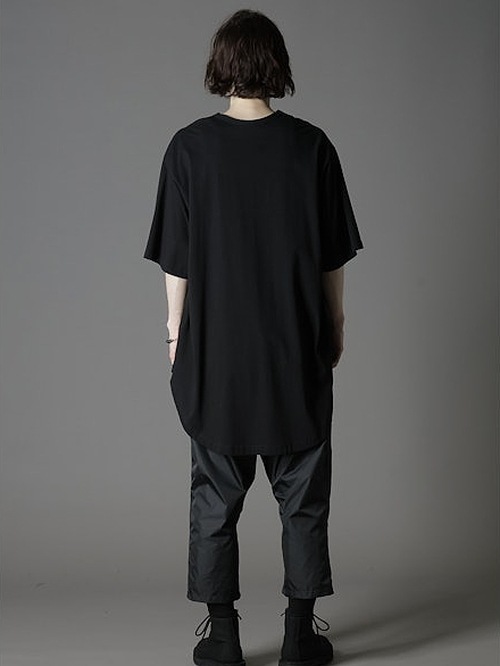 Ground Y�����饦��ɥ磻/COTTON POLYESTER HEM JUMBO SHORT SLEEVED T/BLACK.