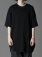 Ground Y�����饦��ɥ磻/COTTON POLYESTER HEM JUMBO SHORT SLEEVED T/BLACK.