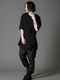 Ground Y�����饦��ɥ磻/COTTON POLYESTER HEM JUMBO SHORT SLEEVED T/BLACK.