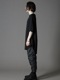 Ground Y�����饦��ɥ磻/COTTON POLYESTER HEM JUMBO SHORT SLEEVED T/BLACK.