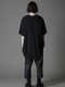 Ground Y�����饦��ɥ磻/COTTON POLYESTER HEM JUMBO SHORT SLEEVED T/BLACK.