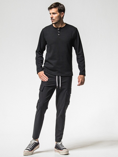 RESOUND CLOTHING���ꥵ����ɥ���������/SEMI LOOSE FIT Roland HEAT cargo PT/BLACK