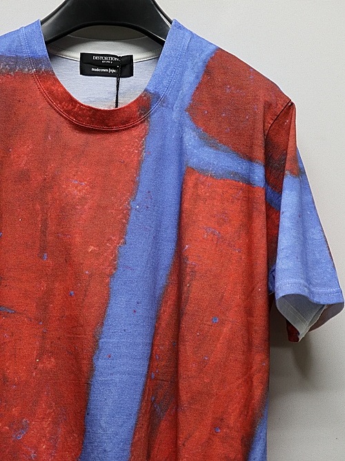 �㴰���nude:masahiko maruyama ���̡���:�ޥ��ҥ��ޥ���/30 Cotton Jersey INKJET PRINT T SHIRT/Blue-Red Paint