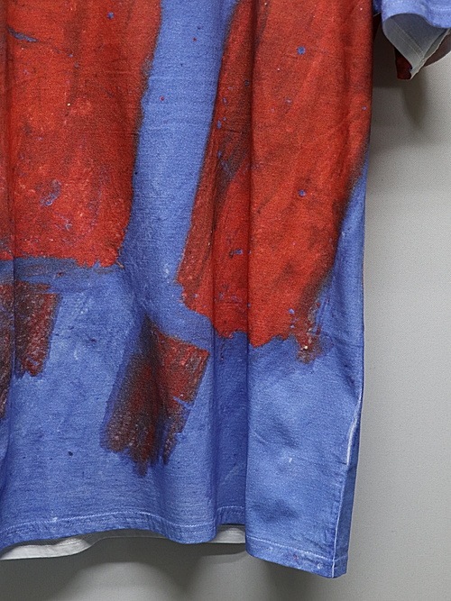 �㴰���nude:masahiko maruyama ���̡���:�ޥ��ҥ��ޥ���/30 Cotton Jersey INKJET PRINT T SHIRT/Blue-Red Paint