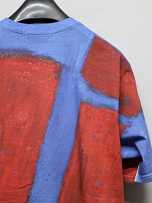 �㴰���nude:masahiko maruyama ���̡���:�ޥ��ҥ��ޥ���/30 Cotton Jersey INKJET PRINT T SHIRT/Blue-Red Paint