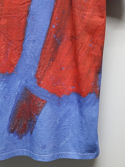 �㴰���nude:masahiko maruyama ���̡���:�ޥ��ҥ��ޥ���/30 Cotton Jersey INKJET PRINT T SHIRT/Blue-Red Paint