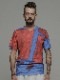 �㴰���nude:masahiko maruyama ���̡���:�ޥ��ҥ��ޥ���/30 Cotton Jersey INKJET PRINT T SHIRT/Blue-Red Paint