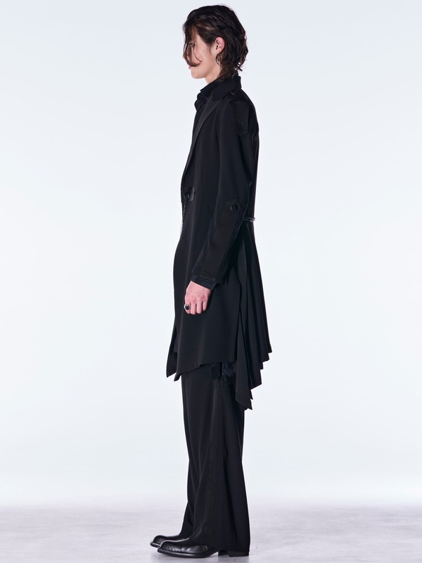 (ͽ���ʡ�8������9������ͽ��/kiryuyrik������奦����奦/Back Satin Wide Slacks/Black