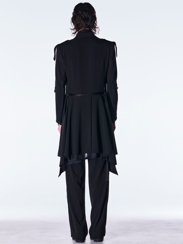 (ͽ���ʡ�8������9������ͽ��/kiryuyrik������奦����奦/Back Satin Wide Slacks/Black