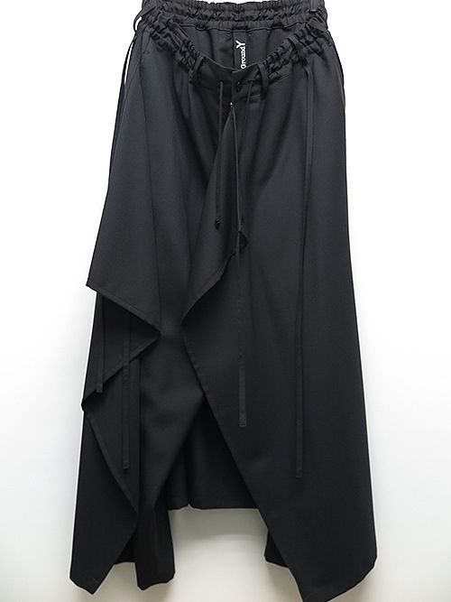 Ground Y饦ɥ磻/W/GABARDINE BOUND SKIRT PANTS/BLACK