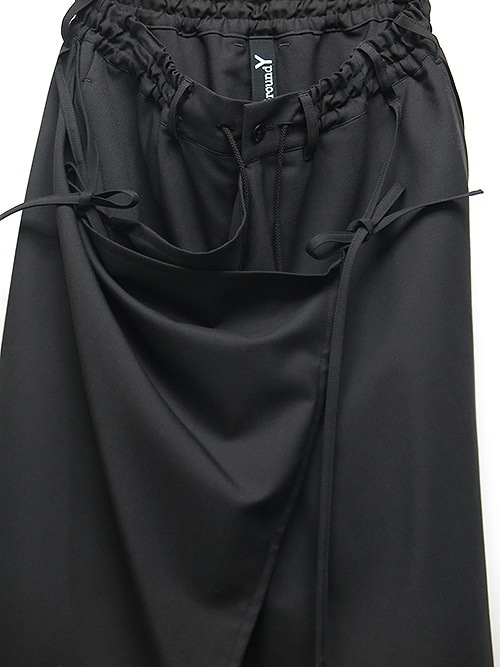 Ground Y饦ɥ磻/W/GABARDINE BOUND SKIRT PANTS/BLACK