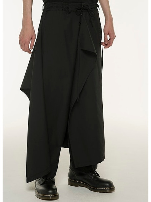 Ground Y饦ɥ磻/W/GABARDINE BOUND SKIRT PANTS/BLACK