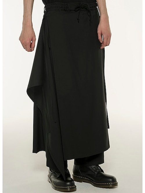 Ground Y饦ɥ磻/W/GABARDINE BOUND SKIRT PANTS/BLACK