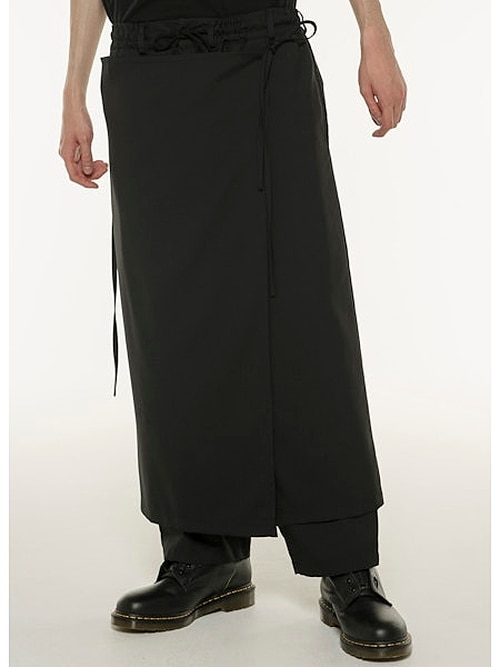 Ground Y饦ɥ磻/W/GABARDINE BOUND SKIRT PANTS/BLACK