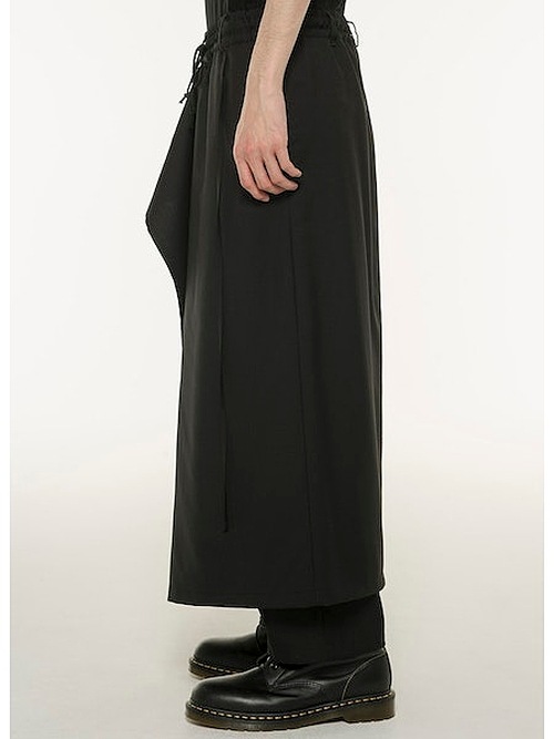 Ground Y饦ɥ磻/W/GABARDINE BOUND SKIRT PANTS/BLACK