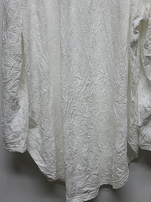 Ground Y�����饦��ɥ磻/COTTON POLYESTER HEM JUMBO LONG SLEEVED T/WHITE.