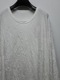Ground Y�����饦��ɥ磻/COTTON POLYESTER HEM JUMBO LONG SLEEVED T/WHITE.
