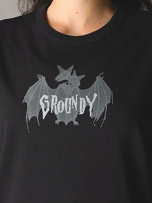 Ground Y�����饦��ɥ磻/26/- JERSEY BAT T-SHIRT B/BLACK
