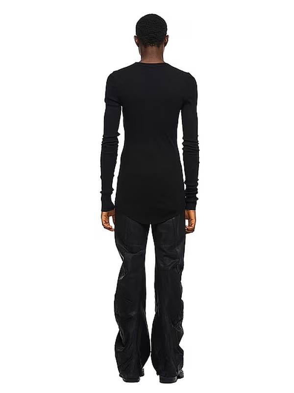 JULIUS����ꥦ��/COTTON/SILK RIB CUT & SEWN6/BLACK
