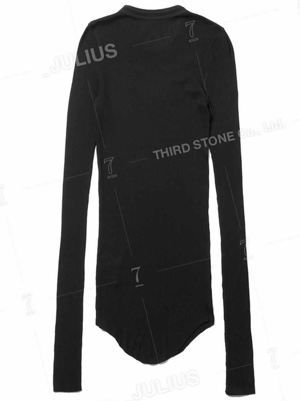 (ͽ����)8��9������ͽ��/JULIUS����ꥦ��/COTTON/SILK RIB CUT & SEWN6/BLACK