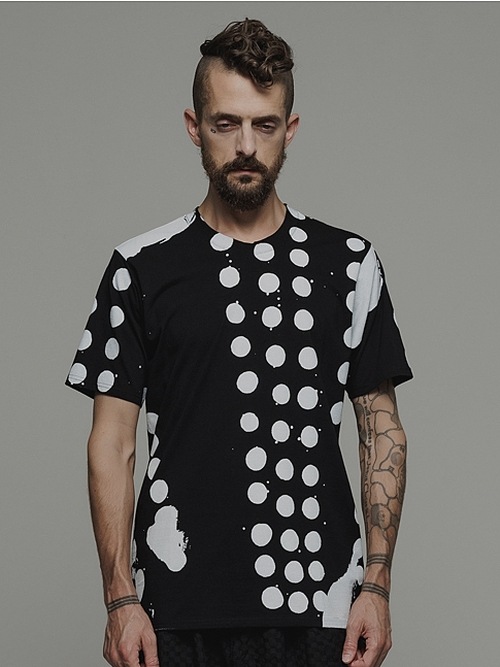 �㴰���nude:masahiko maruyama ���̡���:�ޥ��ҥ��ޥ���/30 Cotton Jersey PRINT T SHIRT/Black