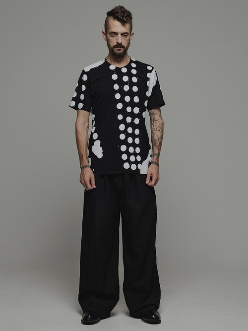 �㴰���nude:masahiko maruyama ���̡���:�ޥ��ҥ��ޥ���/30 Cotton Jersey PRINT T SHIRT/Black