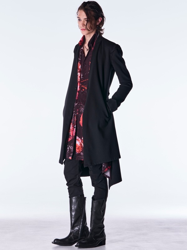 (ͽ���ʡ� 8������9������ͽ��/kiryuyrik������奦����奦/Mockroady No Collar Flare Jacket/Black