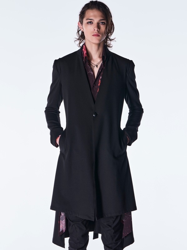 (ͽ���ʡ� 8������9������ͽ��/kiryuyrik������奦����奦/Mockroady No Collar Flare Jacket/Black